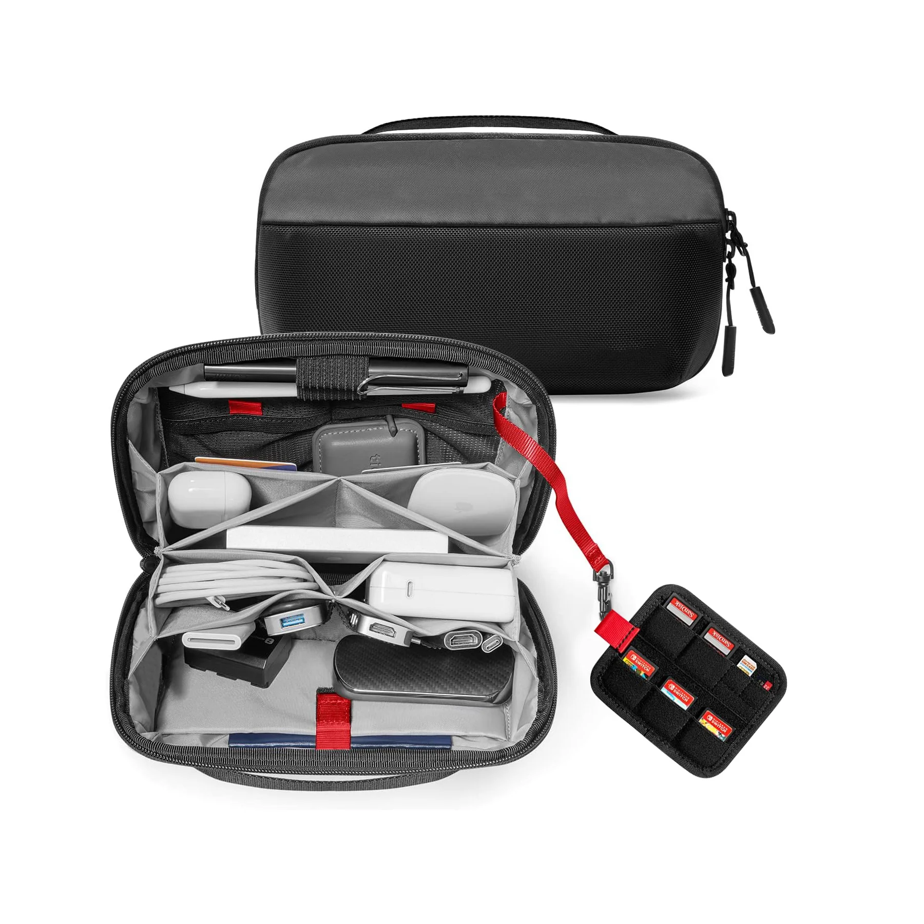 Tech Accessories Case - Reistasje voor elektronische accessoires, waterbestendig, met