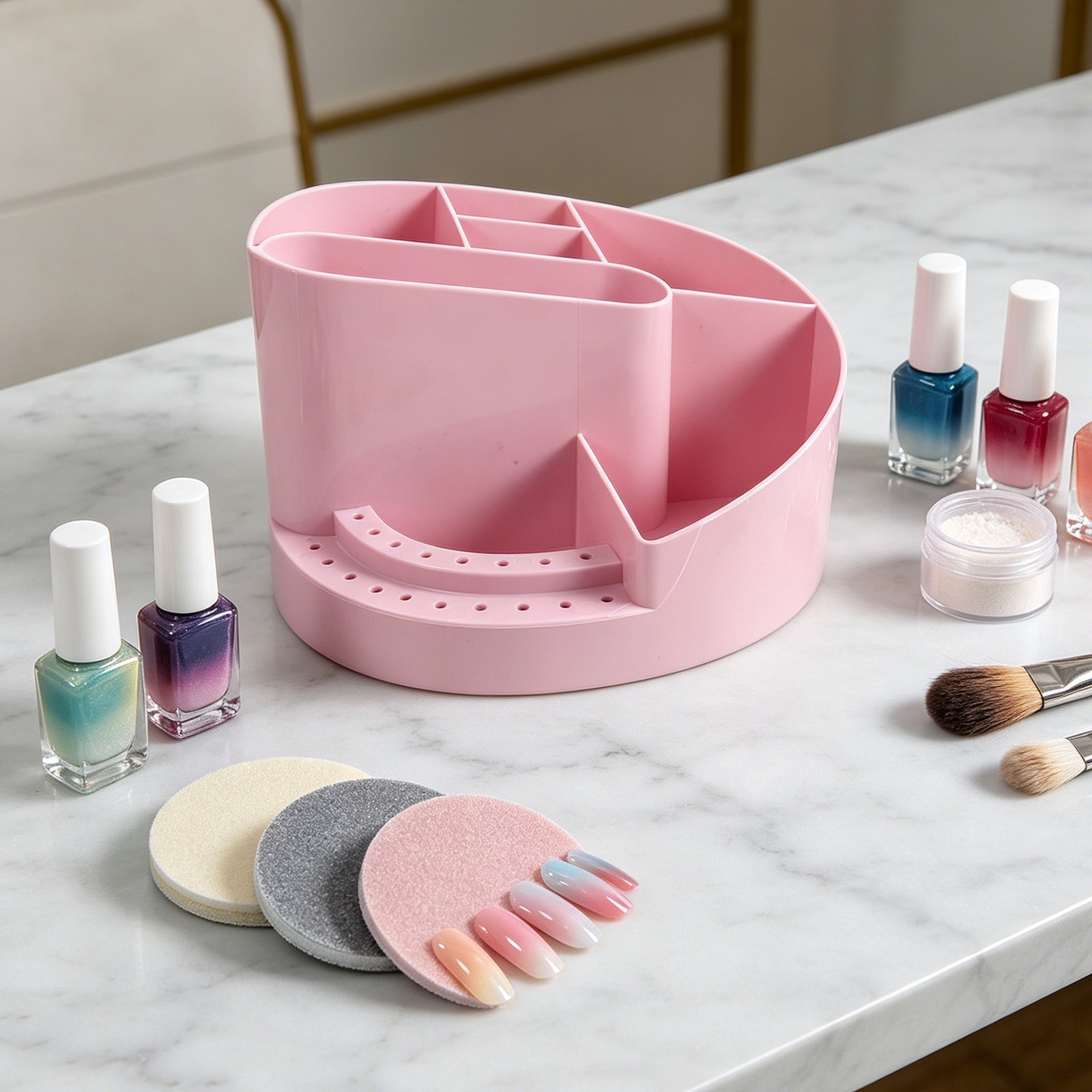 Tech Accessories Case - Nagelorganizer opbergdoos 7 compartimenten plastic manicure