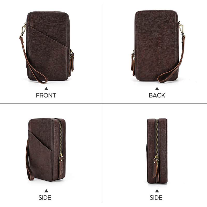 Vintage bruine, echte koeienhu - Tech Accessories Case recensie en prijs